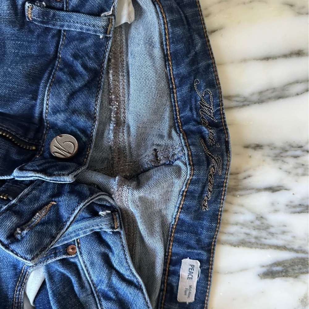 Mavi Indigo Blue Denim Flare Jeans - Picture 2 of 4